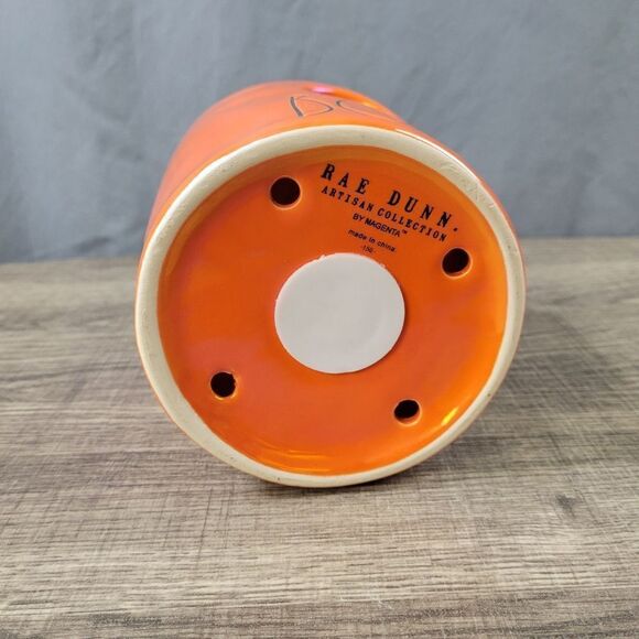 Rae Dunn Artisan Collection Iridescent Orange Ceramic‎ Boo Birdhouse - Picture 7 of 7
